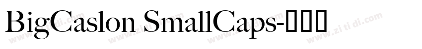 BigCaslon SmallCaps字体转换
